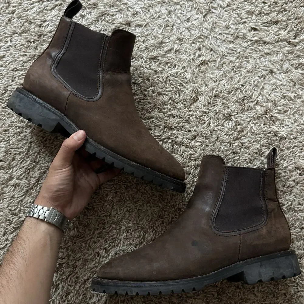 Thursday Boot Co. Brown Suede Leather Chelsea Boots Pull On Men’s Size 8.5
